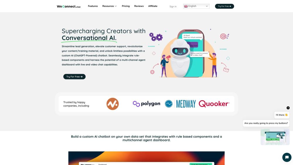 Weconnect Chat website screenshot
