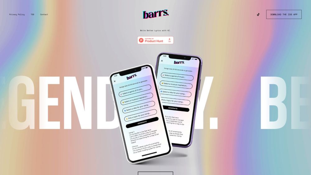 Barrs website screenshot