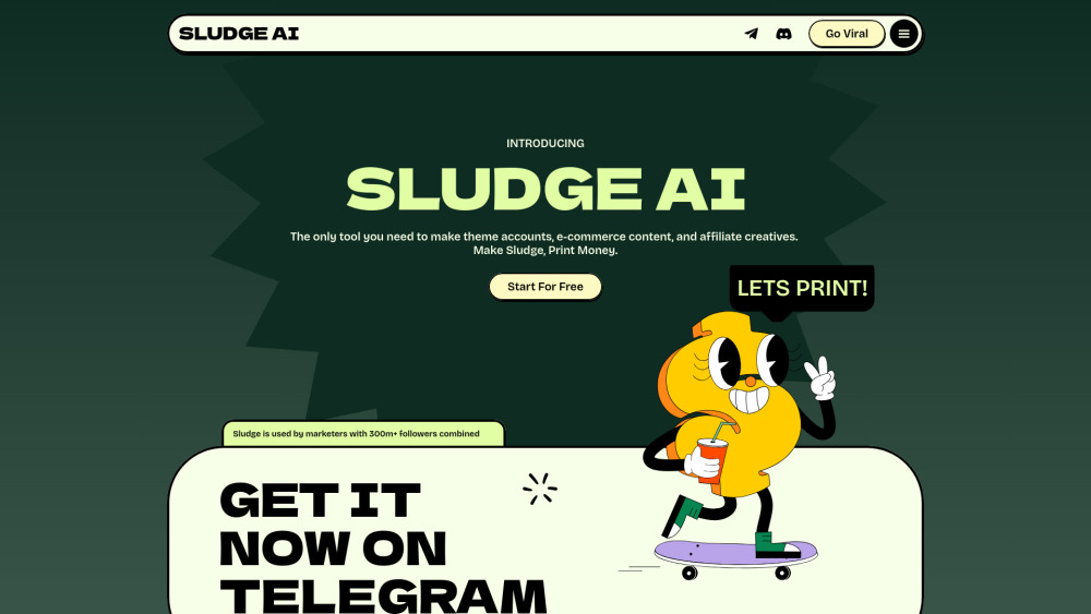Sludge Ai website screenshot