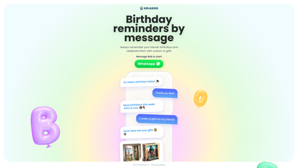 Holabob website screenshot
