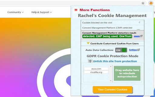 Rachel's GDPR Consent Manager website screenshot