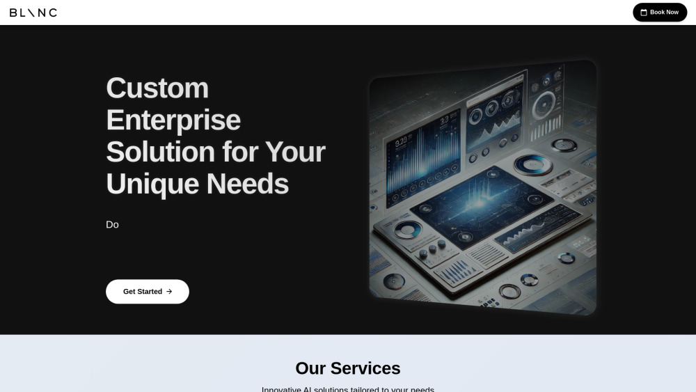 Blanc Ai website screenshot