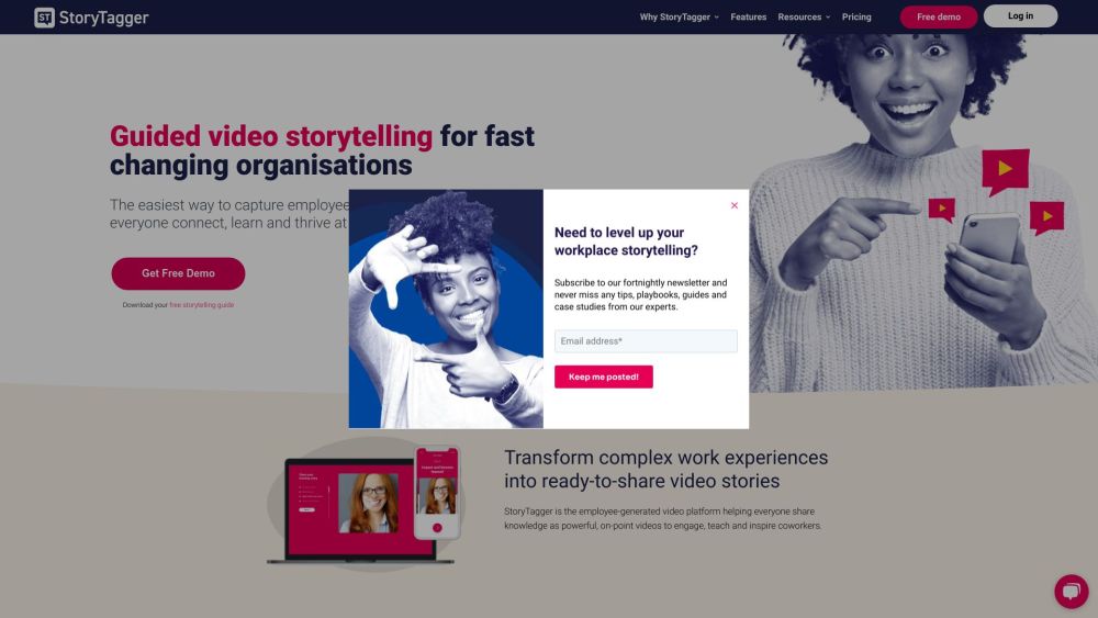 Storytagger website screenshot