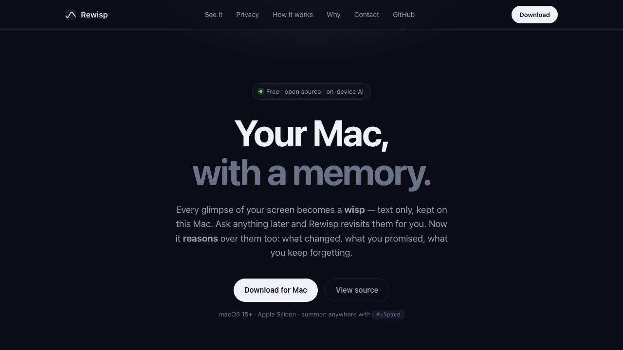Rewisp website screenshot