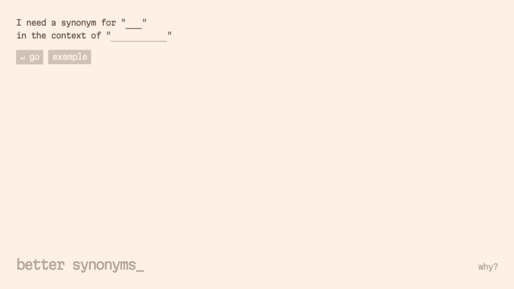 Better Synonyms website screenshot