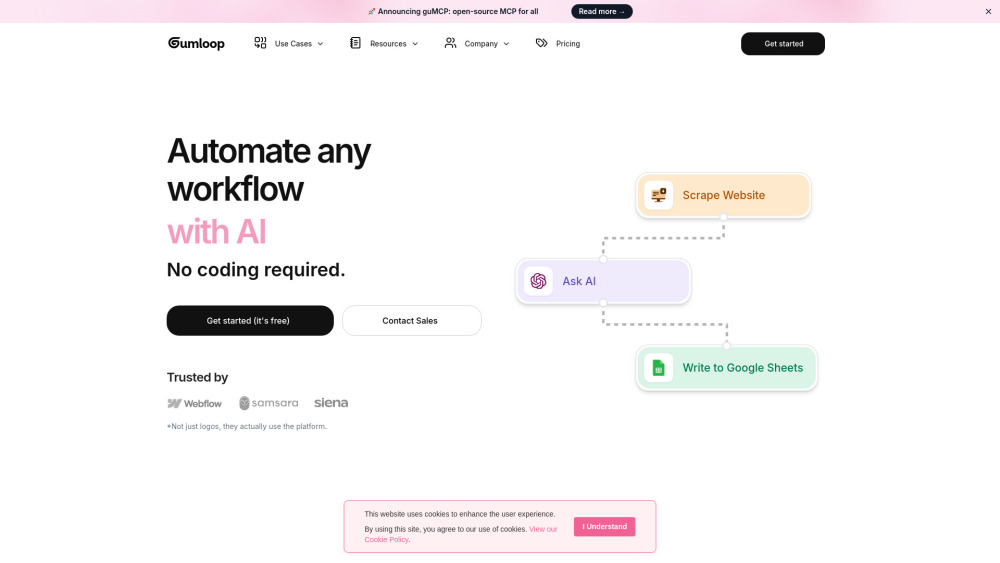 Gumloop website screenshot