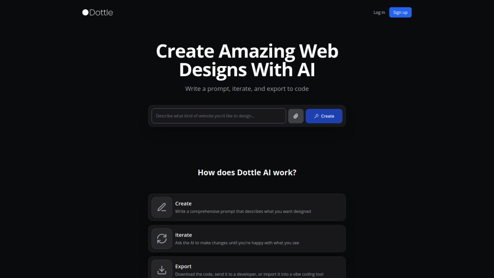 Dottle Ai website screenshot