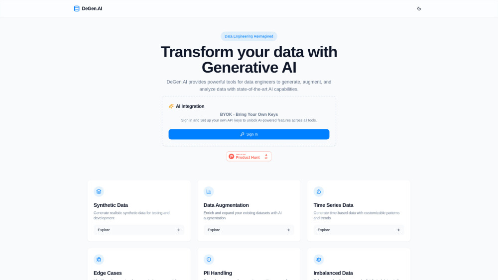 Degen Ai website screenshot