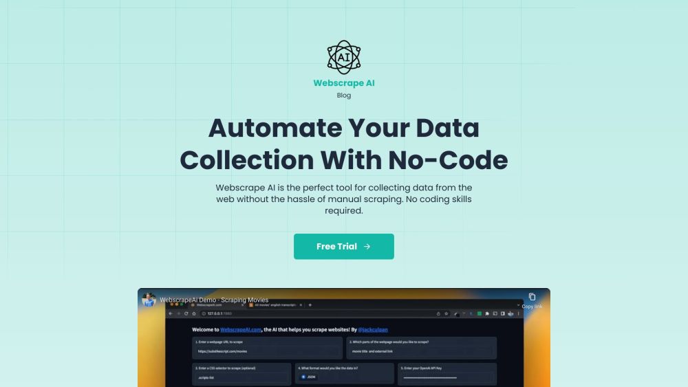 Webscrapeai website screenshot