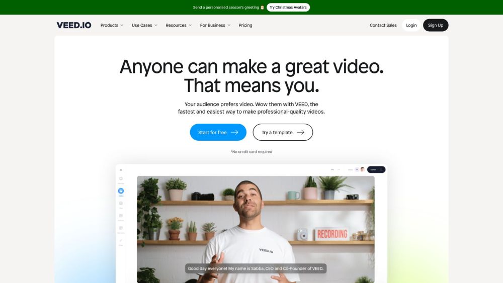 Veed Io website screenshot