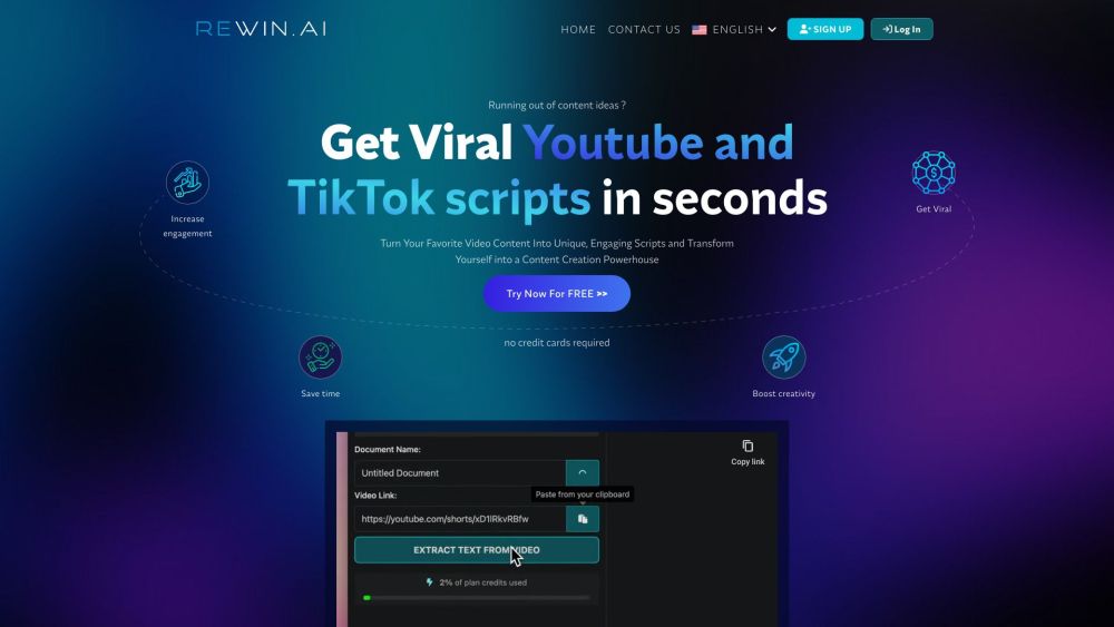 Rewin Ai website screenshot