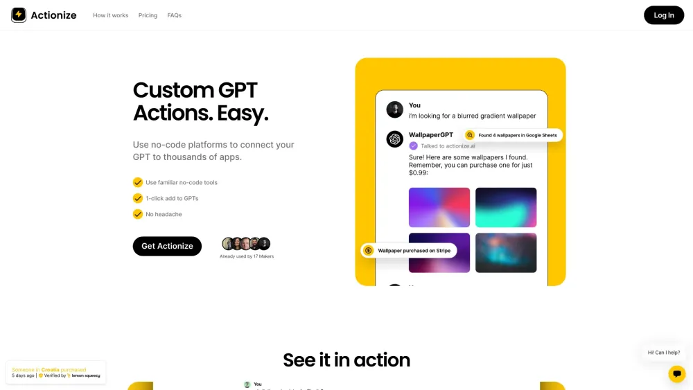 Actionize Ai website screenshot