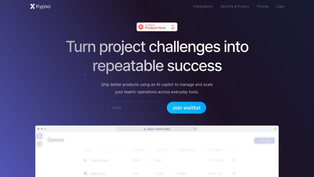 Kypso website screenshot