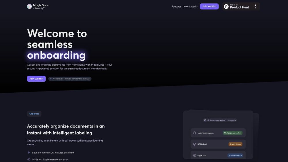 Magic Docs website screenshot
