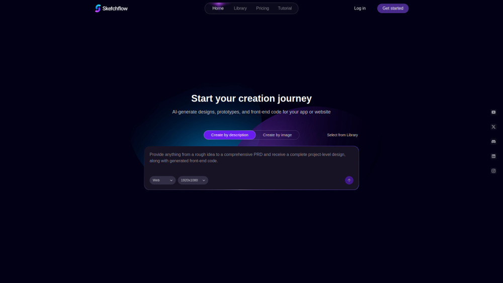 Sketchflow Ai website screenshot