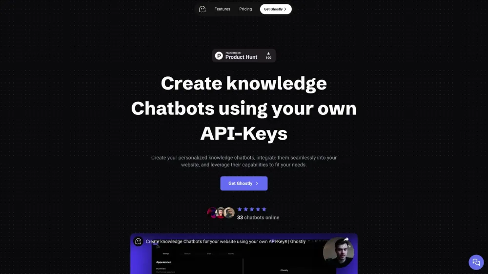 Ghostly Chat website screenshot