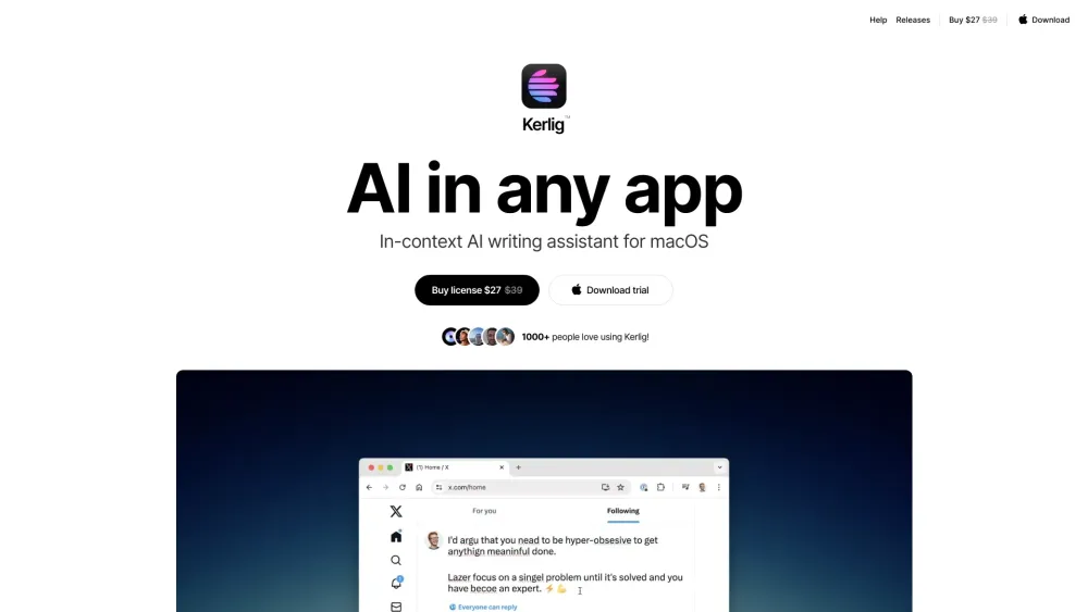 Kerlig Ai website screenshot
