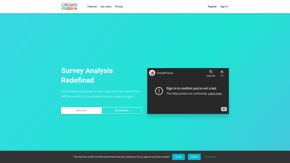 Crowdprisma website screenshot