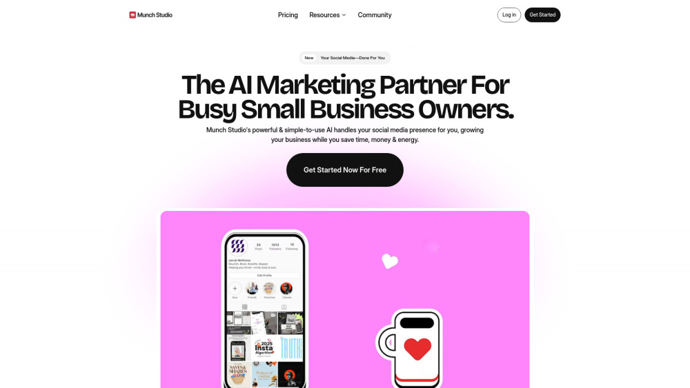 Munch Studio website screenshot