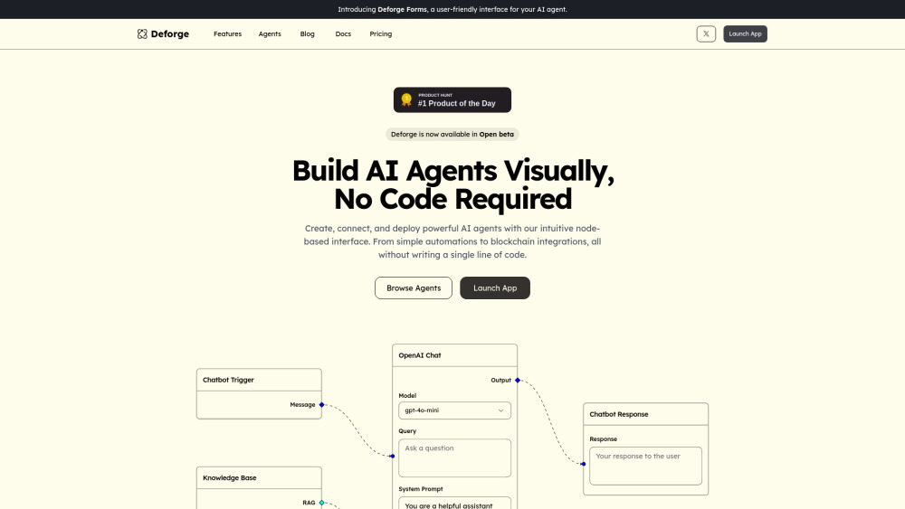 Deforge website screenshot