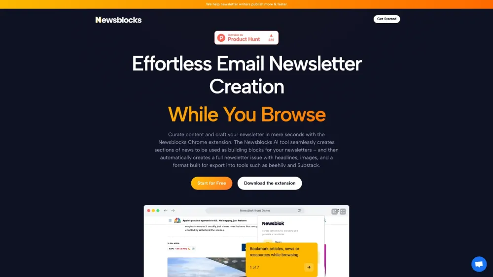 Newsblocks website screenshot