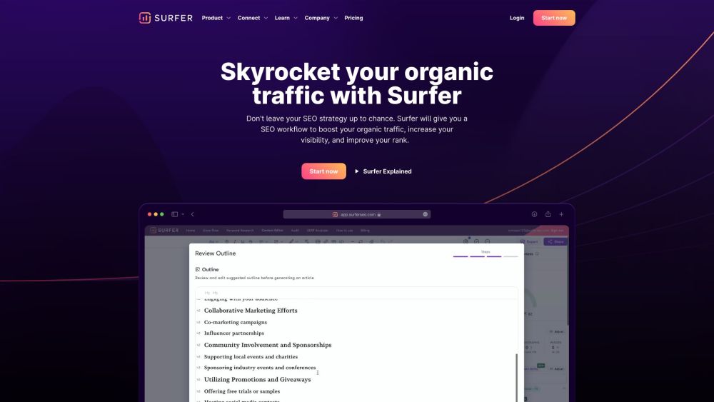 Surfer website screenshot