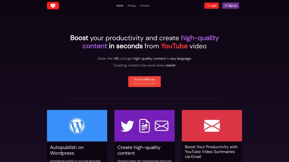 Yt Copycat website screenshot
