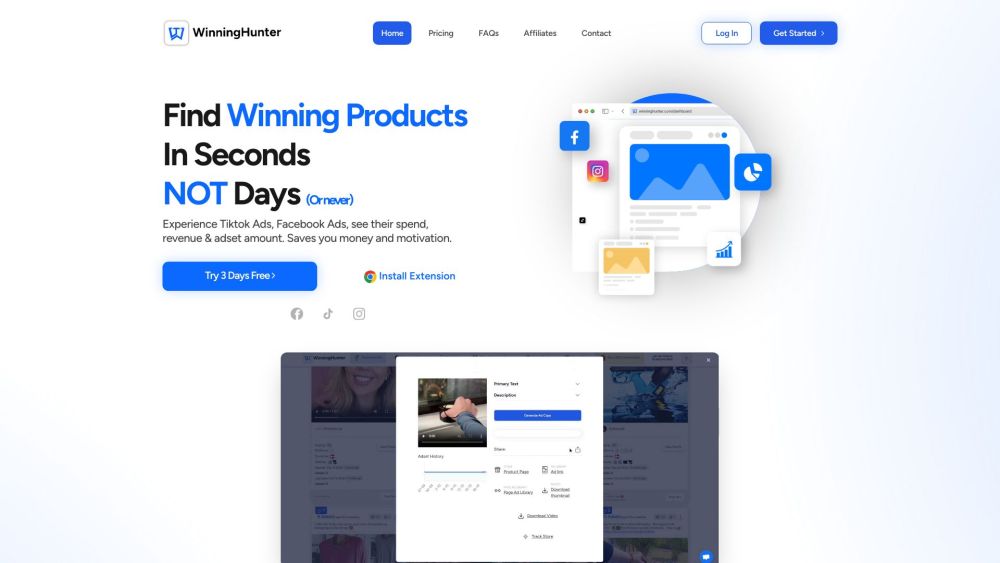 Winninghunter Com website screenshot