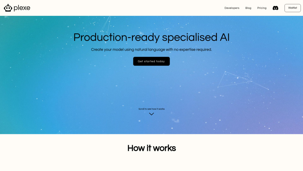 PlexeAI website screenshot