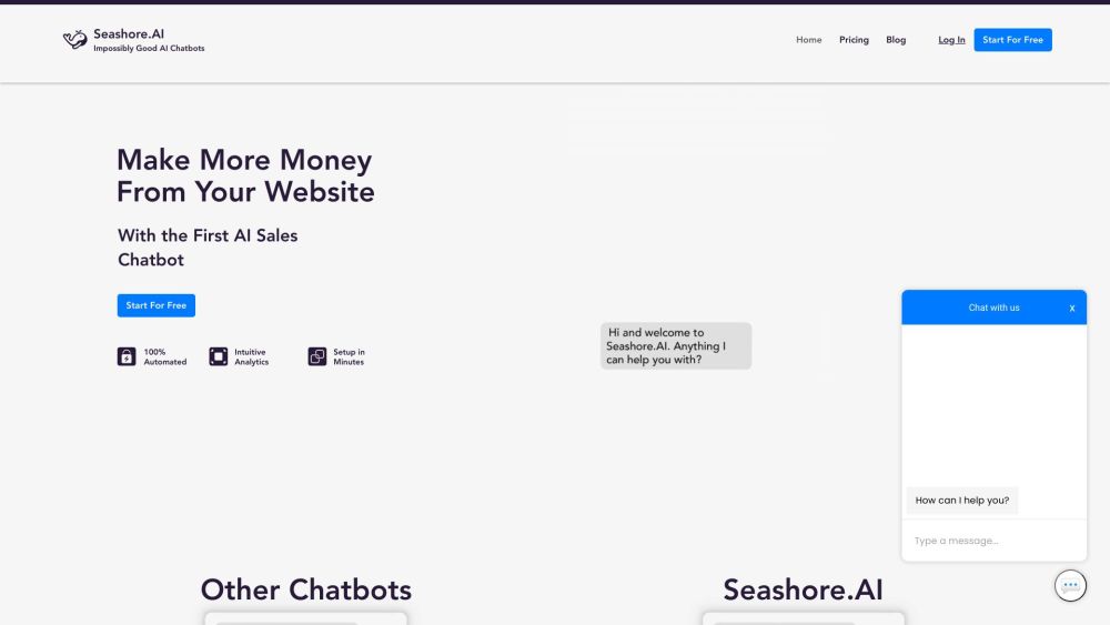 Seashore.AI website screenshot