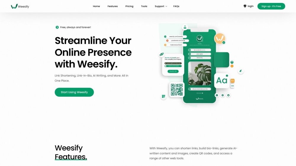 Weesify website screenshot
