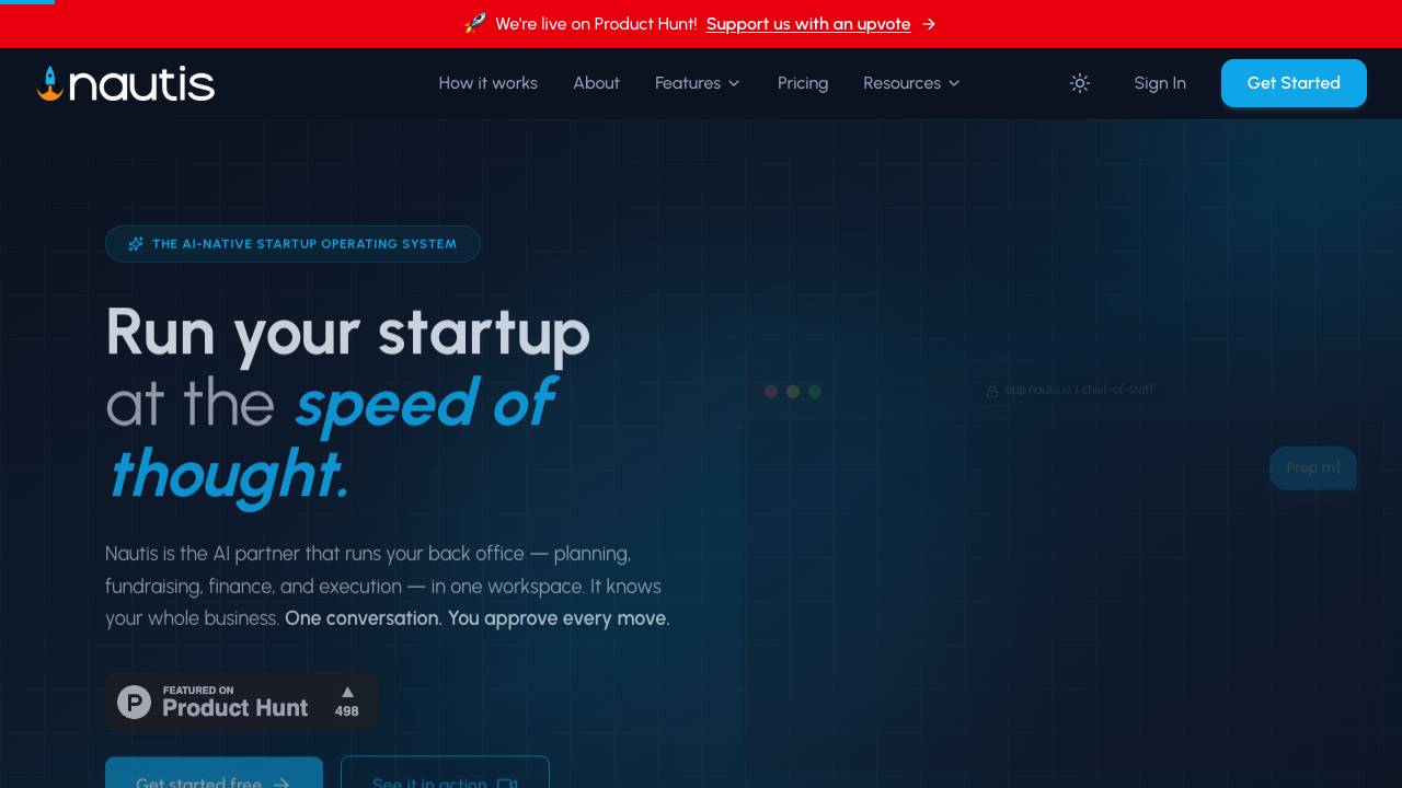 Nautis website screenshot