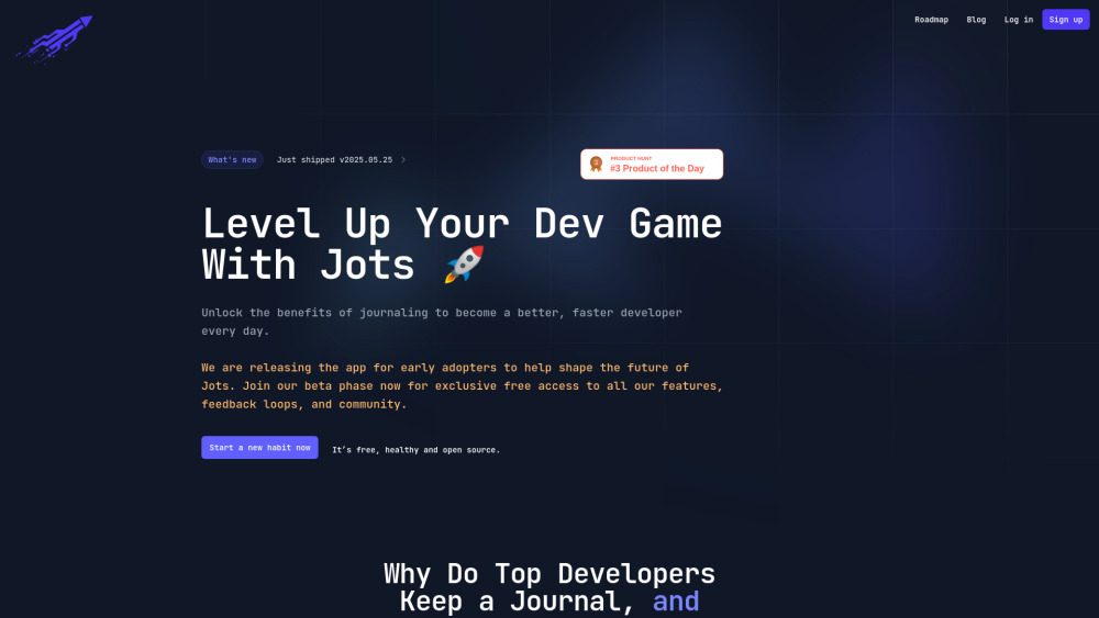 Jots website screenshot