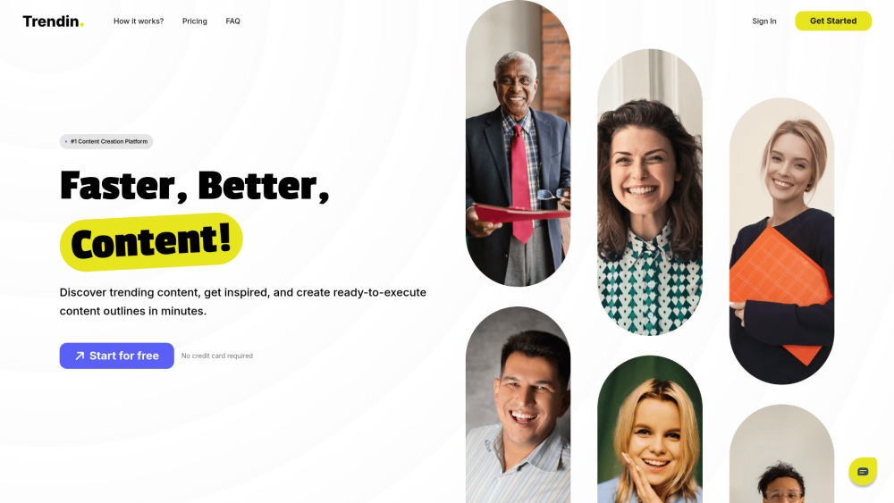 Trendin website screenshot