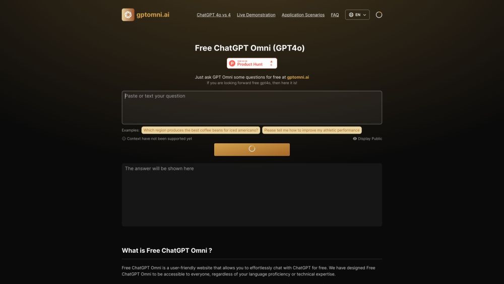 GPT Omni website screenshot