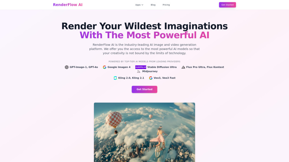 Renderflow Ai website screenshot