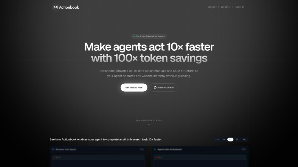 Actionbook website screenshot