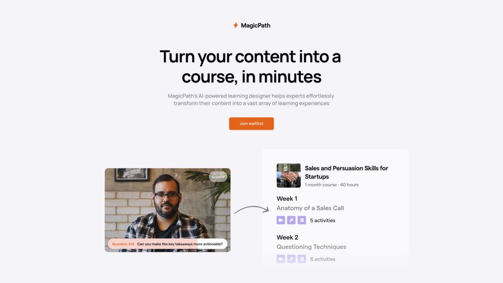 Magicpath Ai website screenshot