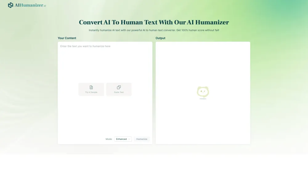Humanizer Ai website screenshot