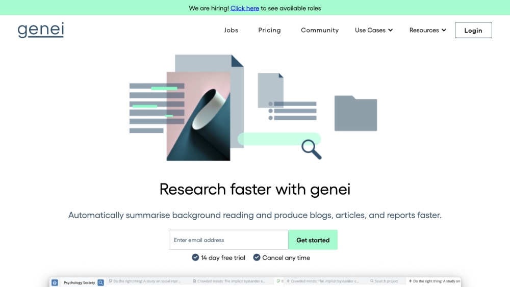 Genei website screenshot