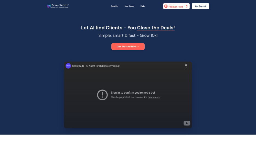 Scoutleadz website screenshot
