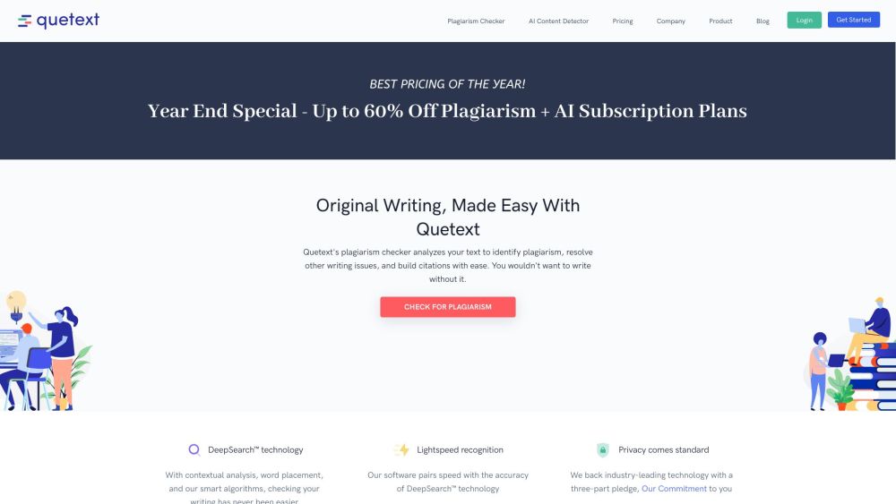 Quetext website screenshot