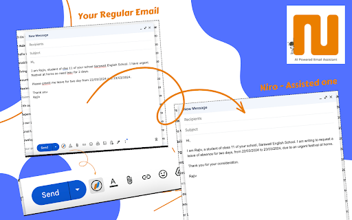 Niro Ai Powered Email Assistant website screenshot