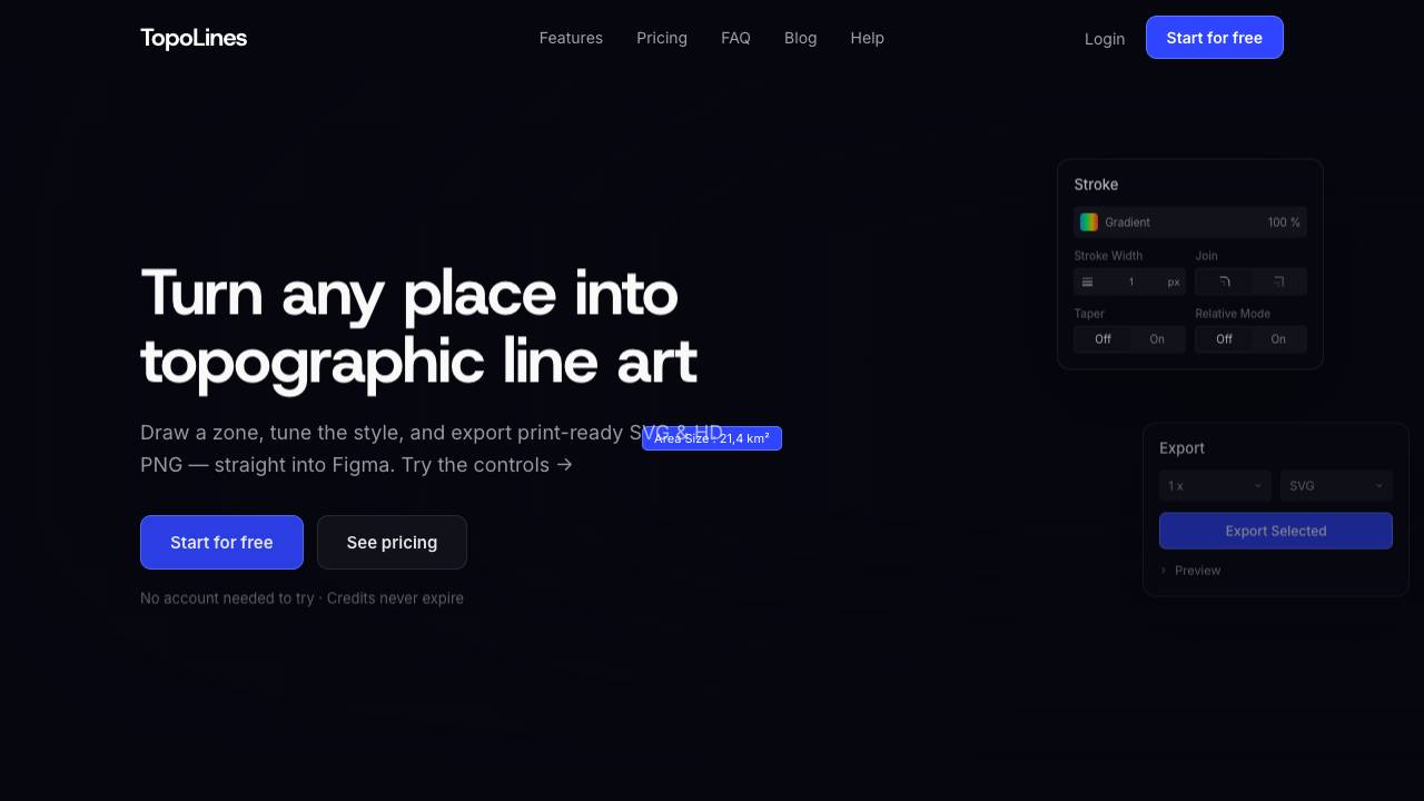Topolines website screenshot