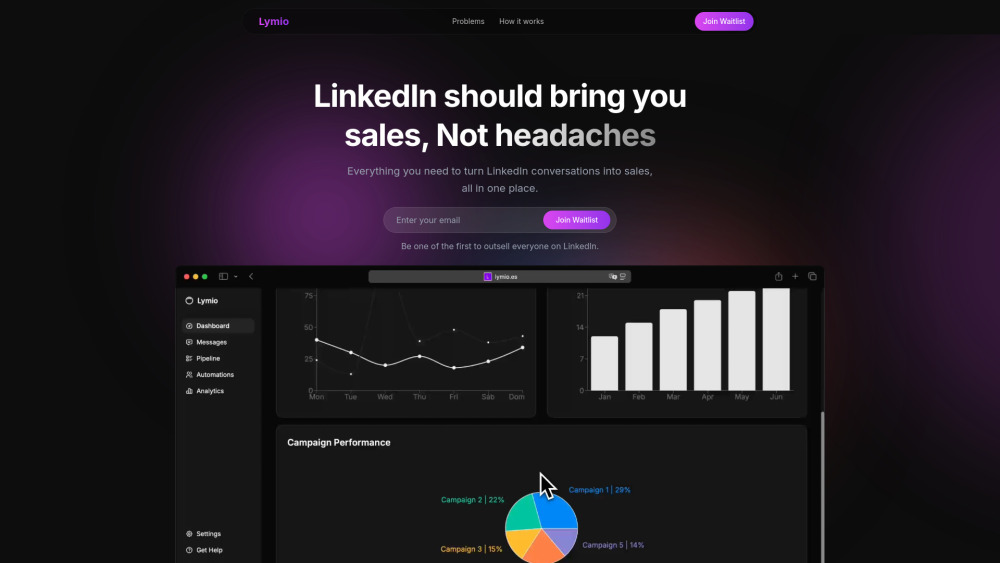 Lymio website screenshot