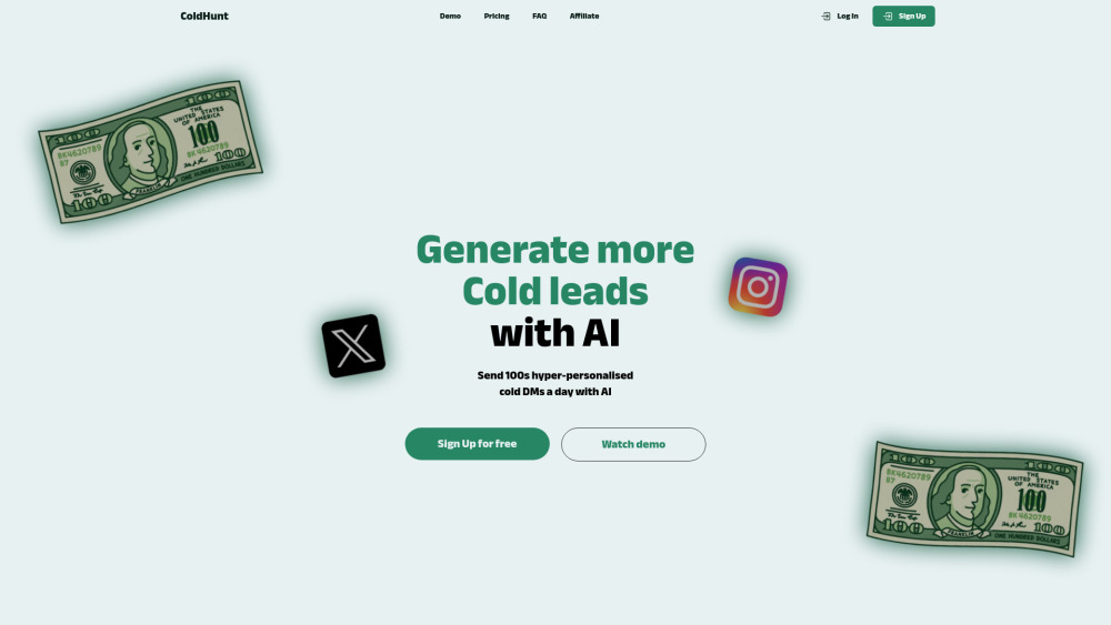 Coldhunt website screenshot