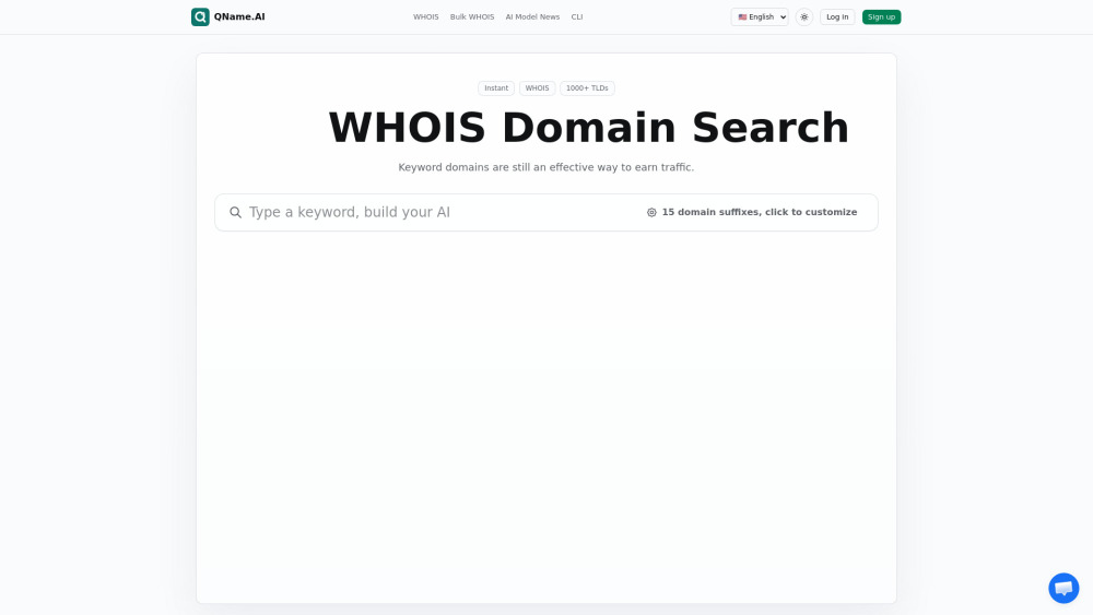 Qname website screenshot