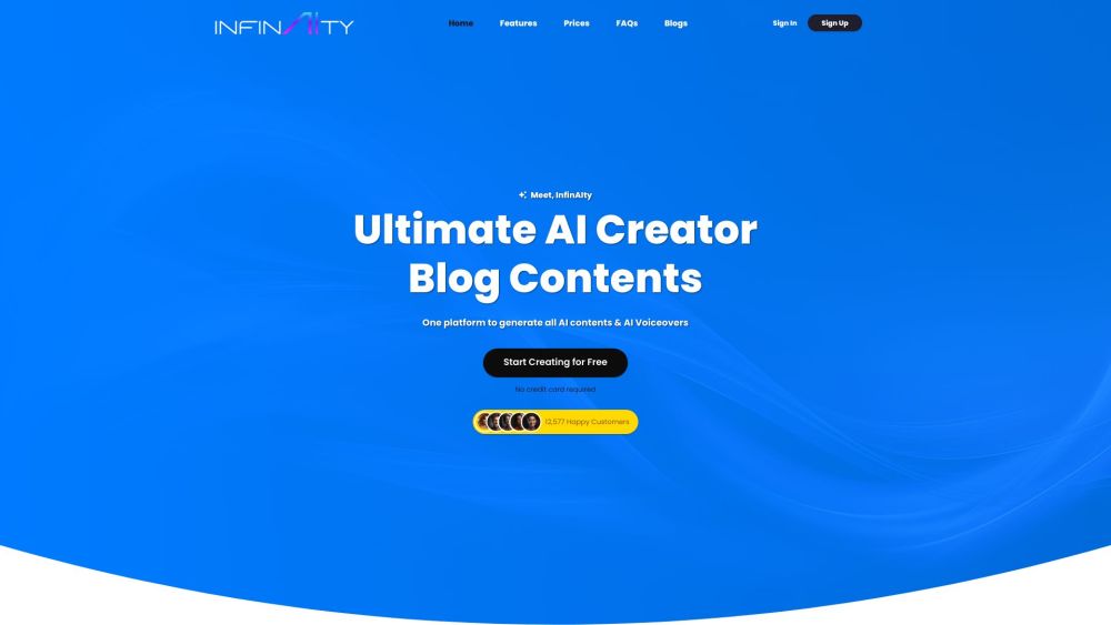 InfinAIty website screenshot