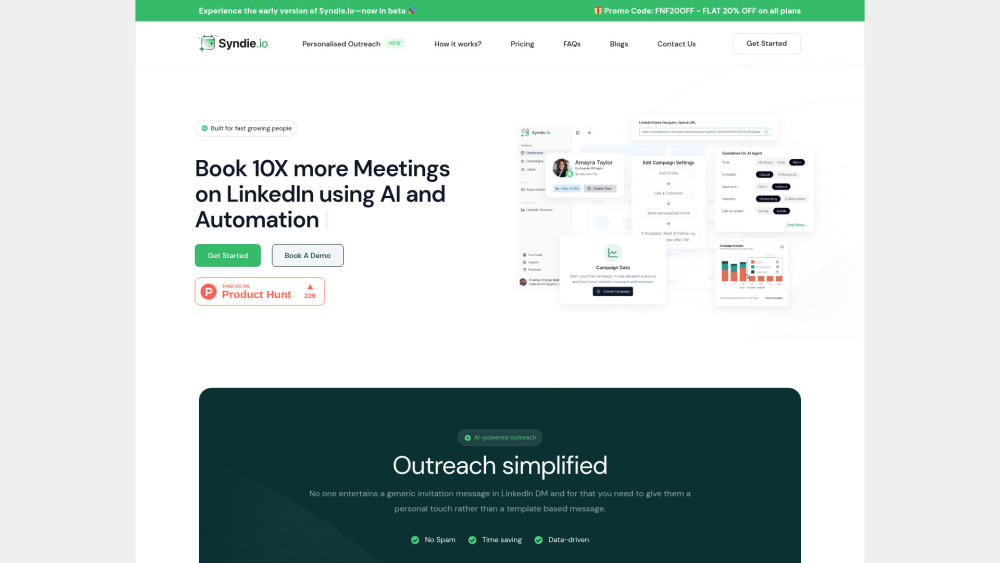 Syndie website screenshot