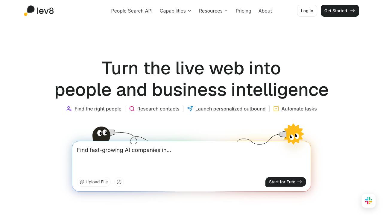 Lev8 website screenshot